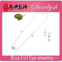 Evil Eye Hamsa Necklace Earrings Set Fashion Hand Necklace Hamsa Jewelry